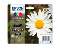Epson 18 T180640 Pack 4 cartuchos originales negro + tricolor (175 + 3 x 180)