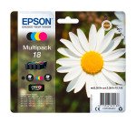 Epson 18 T180640 Pack 4 cartuchos originales negro + tricolor (175 + 3 x 180)