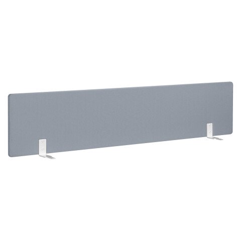 Panel de separación acústica gris 180 cm para escritorios Arko fijación blanca