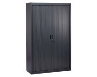 Pack armoires à rideaux Bruneau H 200 cm anthracite - 1 achetée = 1 offerte de même coloris et format