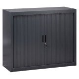 Armoire à rideaux démontables Bruneau 100 x 120 cm corps anthracite / portes anthracite
