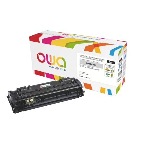 Toner Owa compatible HP 53A-Q7553A noir pour imprimante laser