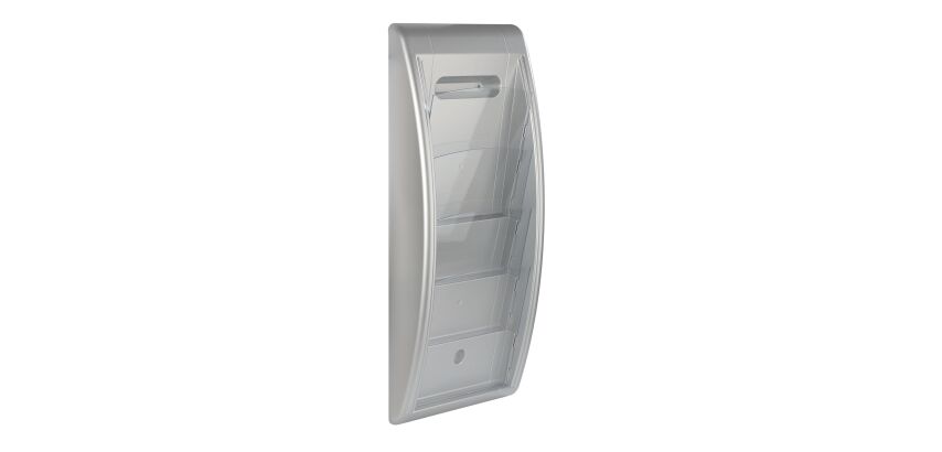 Présentoir mural Quick Fit 4 cases pour format A4