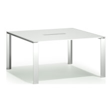 Table de réunion carrée L 140 x P 140 cm Darwin