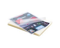 Paquete de 100 fundas de plastificación térmica con reverso adhesivo A4, 2 x 125 µ, brillante