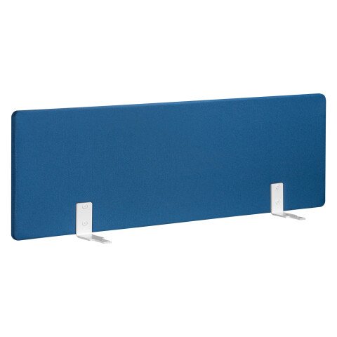 Panel de separación acústica azul 140 cm para escritorios Arko fijación blanca
