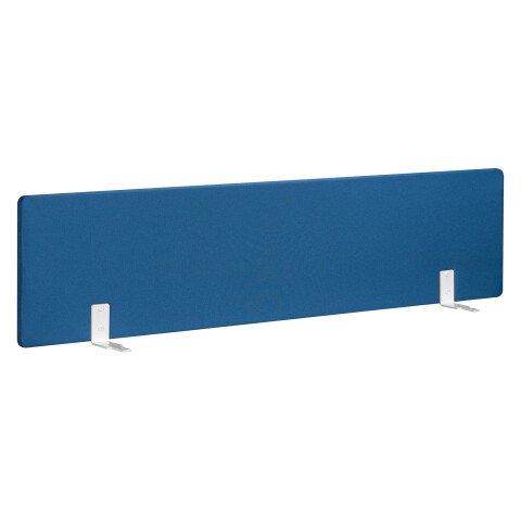 Panel de separación acústica azul 160 cm para escritorios Arko fijación blanca
