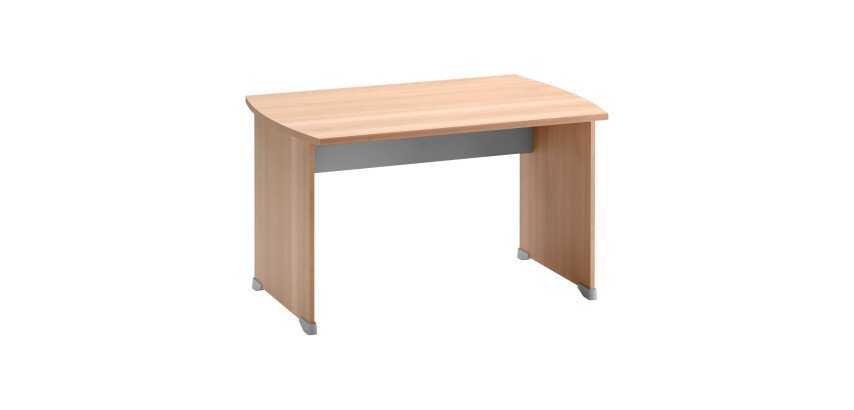 Bureau droit L 120 x P 80 cm piètement plein bois - Jazz