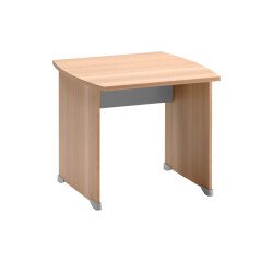Bureau droit L 80 x P 80 cm piètement plein bois - Jazz