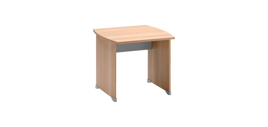 Bureau droit L 80 x P 80 cm piètement plein bois - Jazz