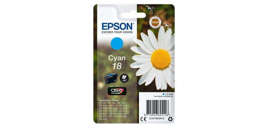 Epson 18 / CT18014012 Cartucho original cian (180 páginas)