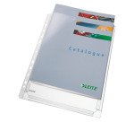 Leitz Premium Expanding Punched Pockets 4756 A4 Embossed PVC 170 Micron Pack of 10