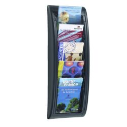 Paperflow Wall Mountable Literature Display Polystyrene 227 x 95 x 650mm A5 Black