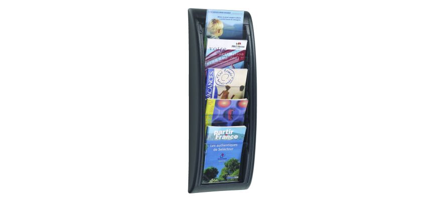 Présentoir mural Quick Fit 5 cases format A5