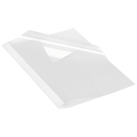 Book bound file with back 3 mm, 250 g - white, transparent