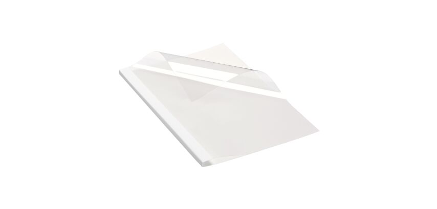 Couverture de thermosoudure dos 6 mm carton 200 g Fellowes blanche