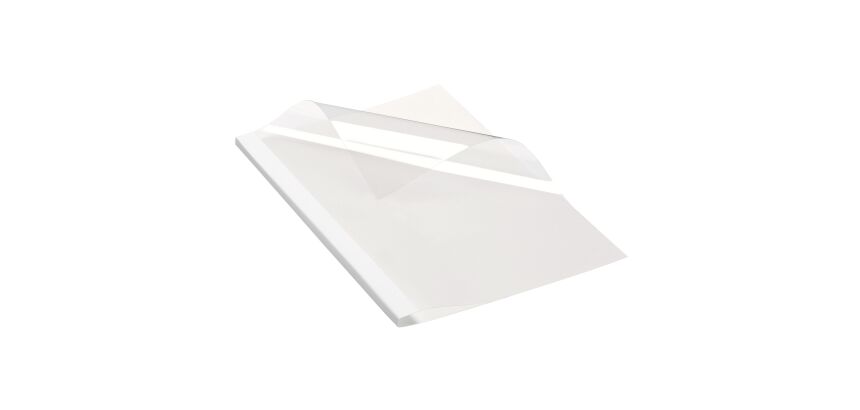 Couverture dos cartonné blanc pour thermosoudure 250 g - 6 mm