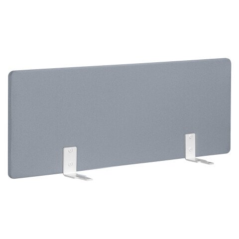 Panel de separación acústica gris 120 cm para escritorios Arko fijación blanca