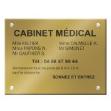 Plaque signalétique personnalisable Plexi Color aspect brillant - 6 dimensions