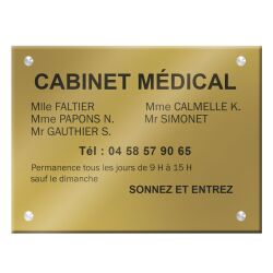 Plaque signalétique personnalisable Plexi Color aspect brillant - 6 dimensions