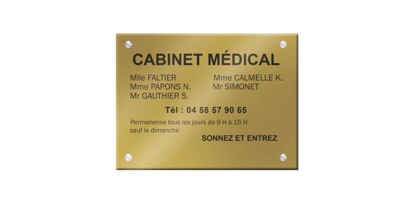 Plaque signalétique personnalisable Plexi Color aspect brillant