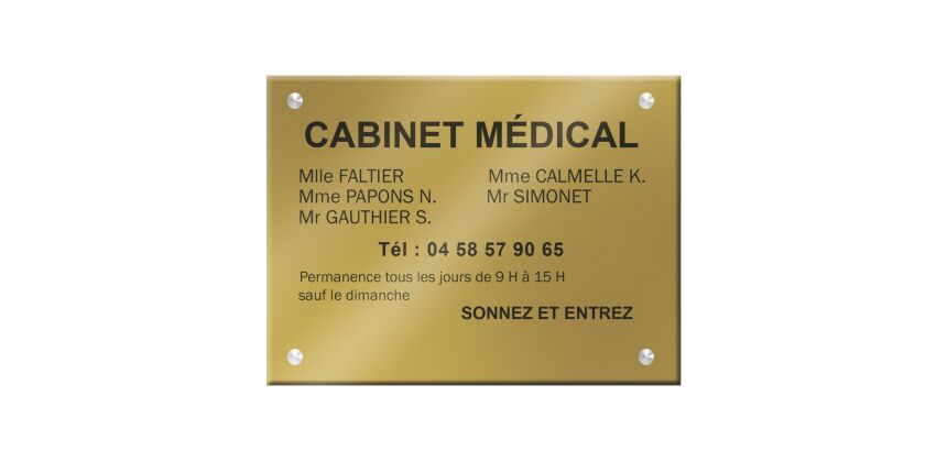 Plaque signalétique personnalisable Plexi Color aspect brillant