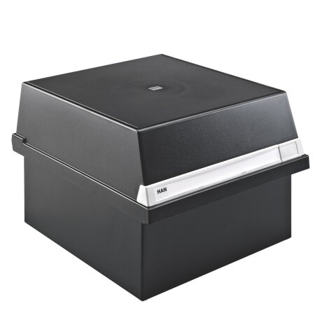 Black card box A6 (105x148 mm) with cover