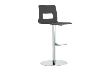 Tabouret réglable Celsio coque bois multiplis finition laquée pied disque