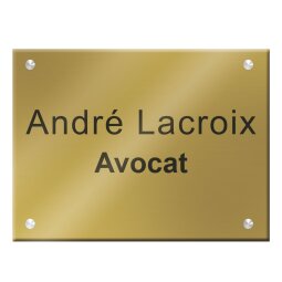 Plaque signalétique personnalisable Plexi Color aspect brillant - 6 dimensions