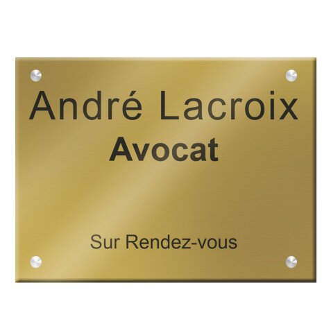 Plaque signalétique personnalisable Plexi Color aspect brillant - 6 dimensions