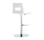 Tabouret réglable Celsio coque bois multiplis finition laquée pied disque