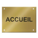 Plaque signalétique personnalisable acrylique - 50 x 40 cm Meta-plast jusqu'à 8 lignes