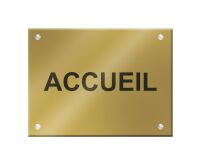 Plaque signalétique personnalisable acrylique - 50 x 40 cm Meta-plast jusqu'à 8 lignes