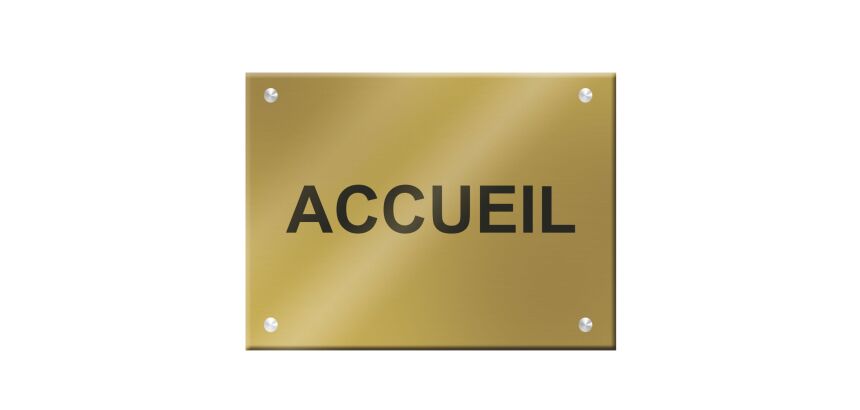 Plaque signalétique personnalisable Acrylique aspect mat
