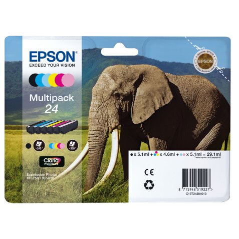 Epson 24 Pack cartridges 6 colours