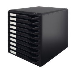 Módulo archivador de 10 cajones Leitz negro