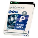 Pack with 100 glossy sleeves for lamination A4 2 x 250 µ Leitz I-Lam