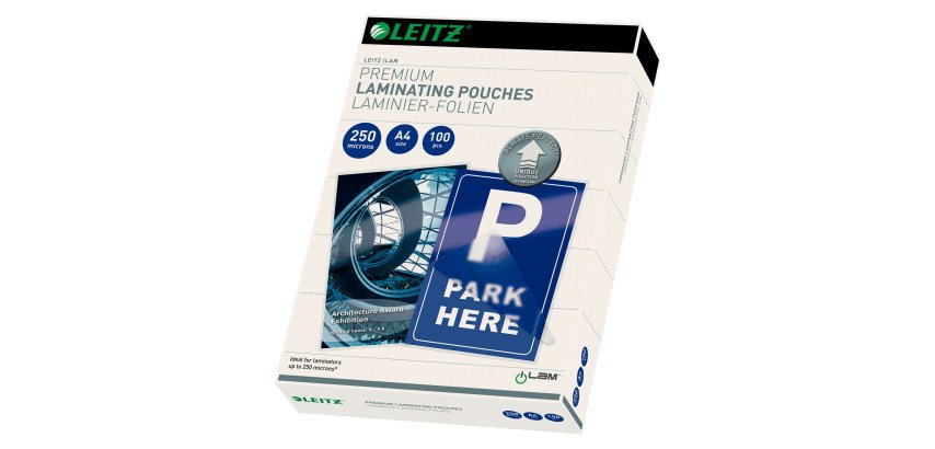 Leitz Laminierfolien A4 - 2 x 250 µ - Glänzend - Schachtel mit 100