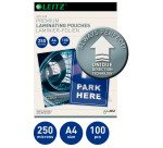 Boîte 100 pochettes de plastification A4 2 x 250 µ brillantes Leitz I-Lam