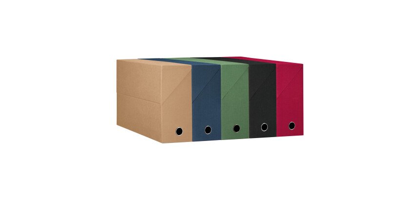 Boîte de classement carton OXFORD dos 12 cm assorties