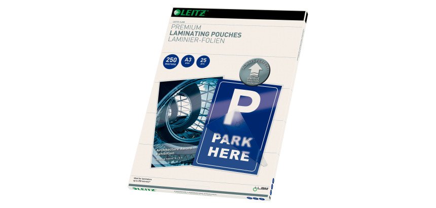 Boîte 25 pochettes de plastification A3 2 x 250 µ brillantes Leitz I-Lam
