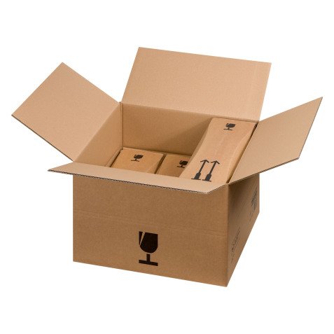Caja de envío para 6 botellas