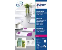 Tarjeta de correspondencia Avery Quick and Clean formato 210 x 99 mm  220 g blanco - Paquete de 75
