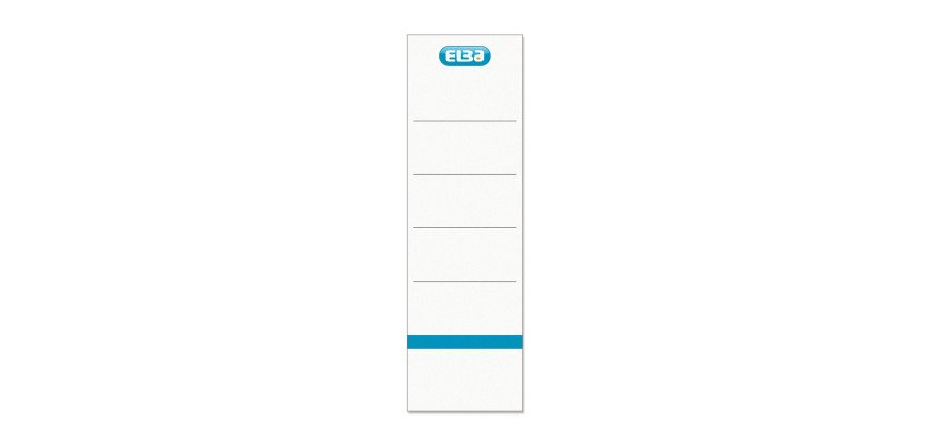 Pack 10 Etiquetas autoadhesivas para archivadores Elba lomo 8 cm en blanco