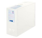 Boîte de classement plastique Viquel Propyglass translucide grande capacité dos 12 cm - couleurs assorties