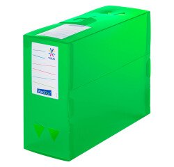 Boîte de classement plastique Viquel dos 12 cm couleurs translucides assorties