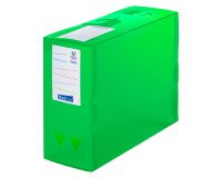 Plastic klasseerdoos Viquel rug 12 cm - geassorteerde doorzichtige kleuren