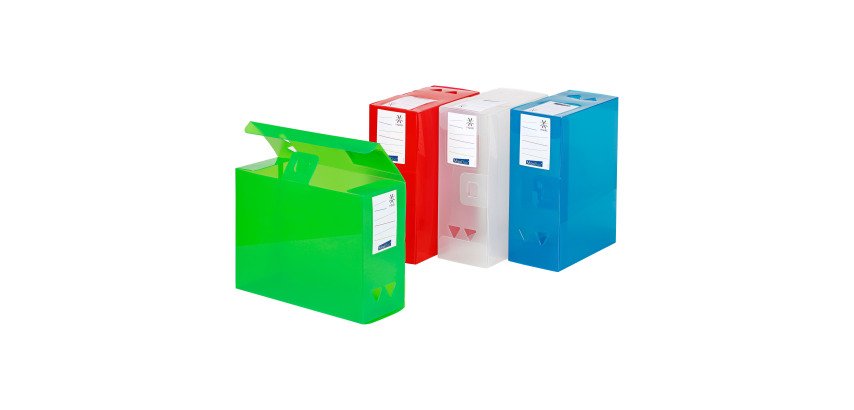 <span>DOC ESSENTIEL VIQUEL Kunststoff-Aktenbox Rücken 12 cm in verschiedenen durchscheinenden Farben</span>