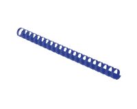 Baguette reliure anneaux plastique PAVO  20 mm bleue - Boîte de 100