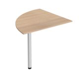 Angle de liaison 90° plateau chêne clair pied tube réglable en hauteur Essens